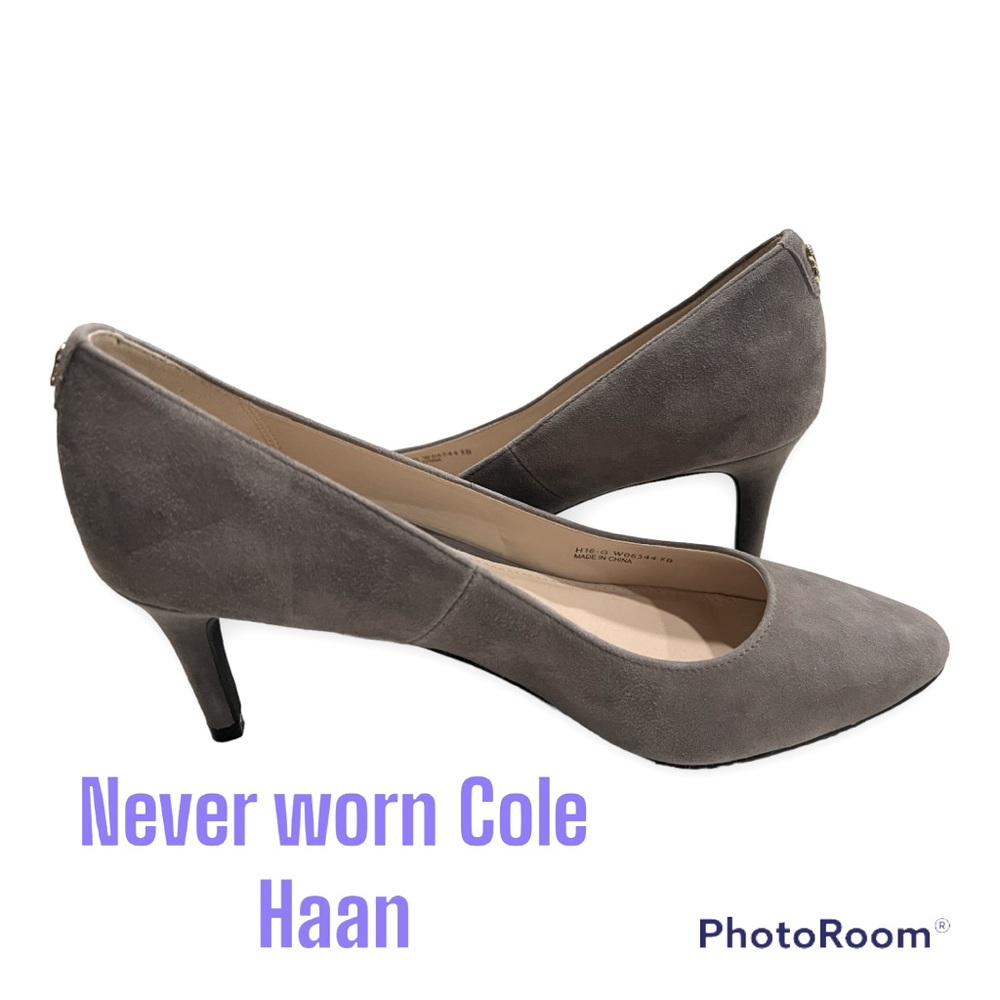 Cole Haan suede gray pumps - never worn